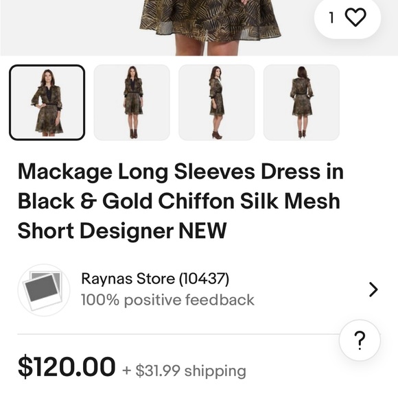 Mackage Silk  Safari Dress - Picture 7 of 7